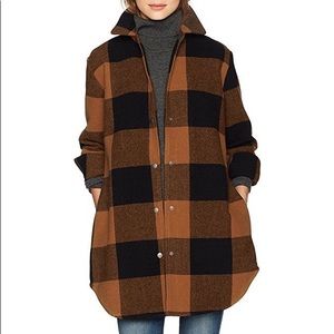 BB Dakota Eldridge Plaid Shirt Jacket Cognac
